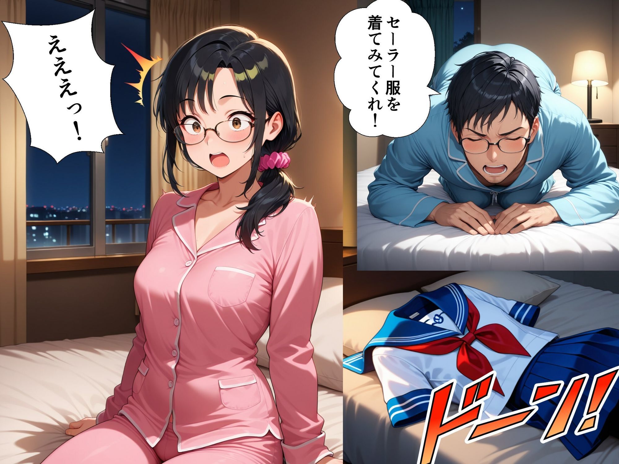 妻にセーラー服を着せて縛ってみた サンプル画像3