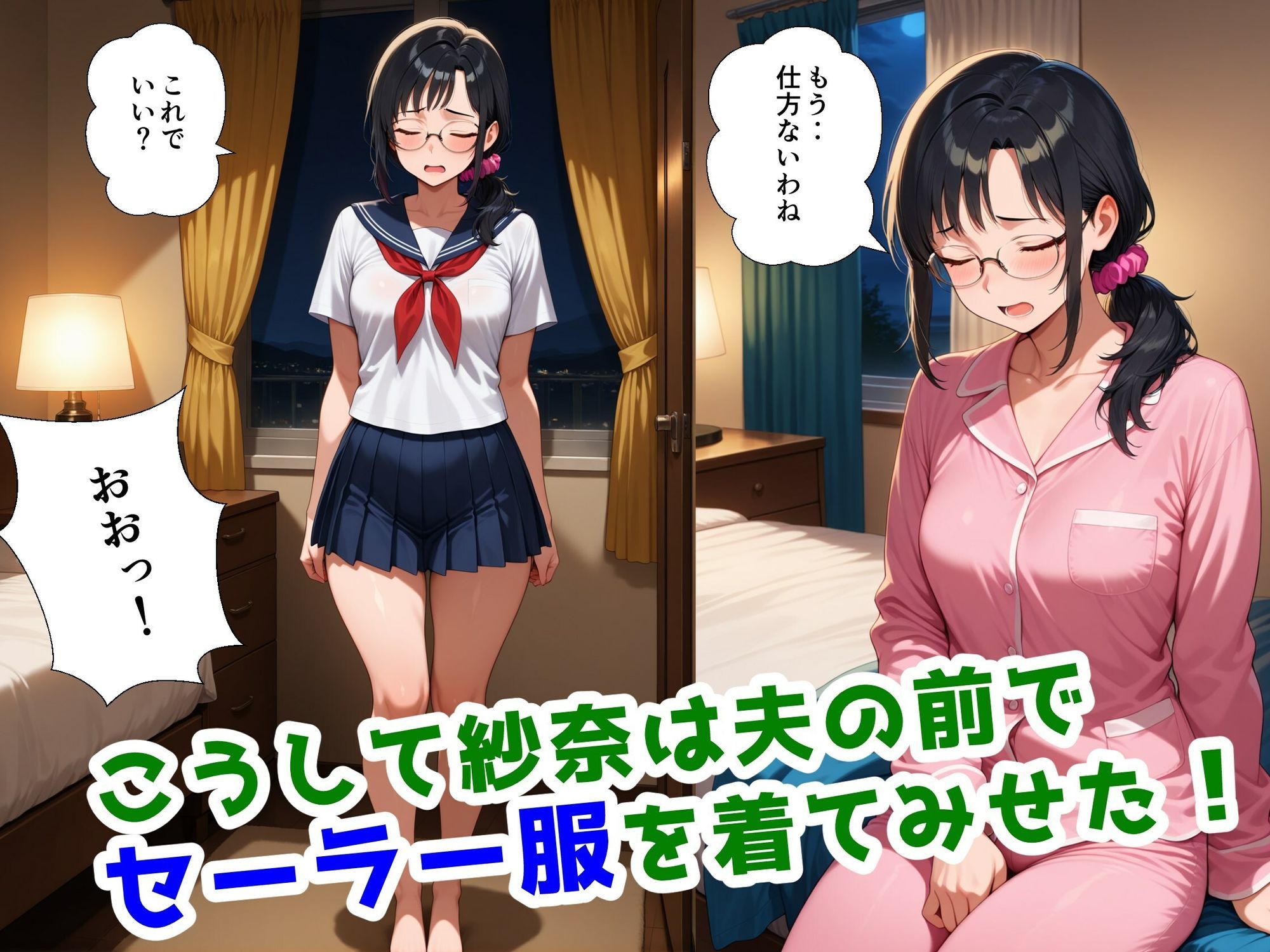 妻にセーラー服を着せて縛ってみた サンプル画像4