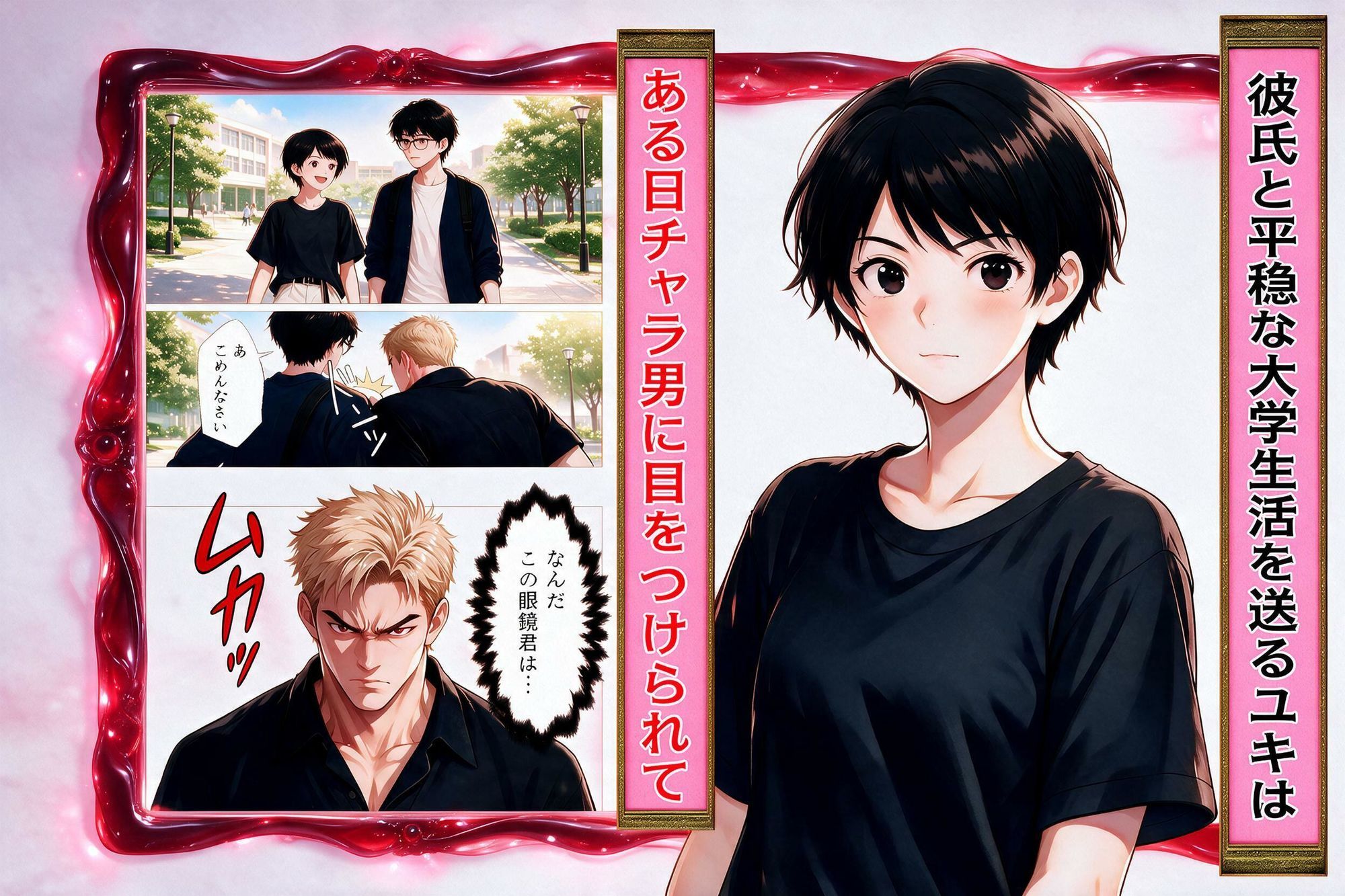 姦堕ち〜チャラ男に寝取られて大学をやめさせられてキャバ嬢と風俗で貢がされる〜 サンプル画像1
