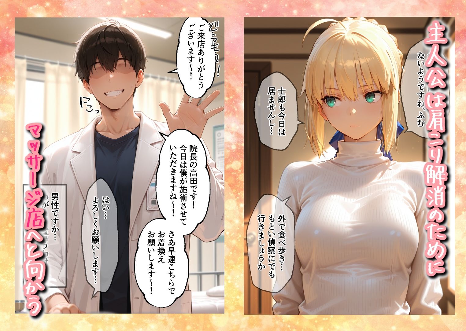 媚薬入りアロマで子宮にキス「先生、これってマッサージですか？」無謀にもイかされまくる話〜騎士王編〜 サンプル画像1