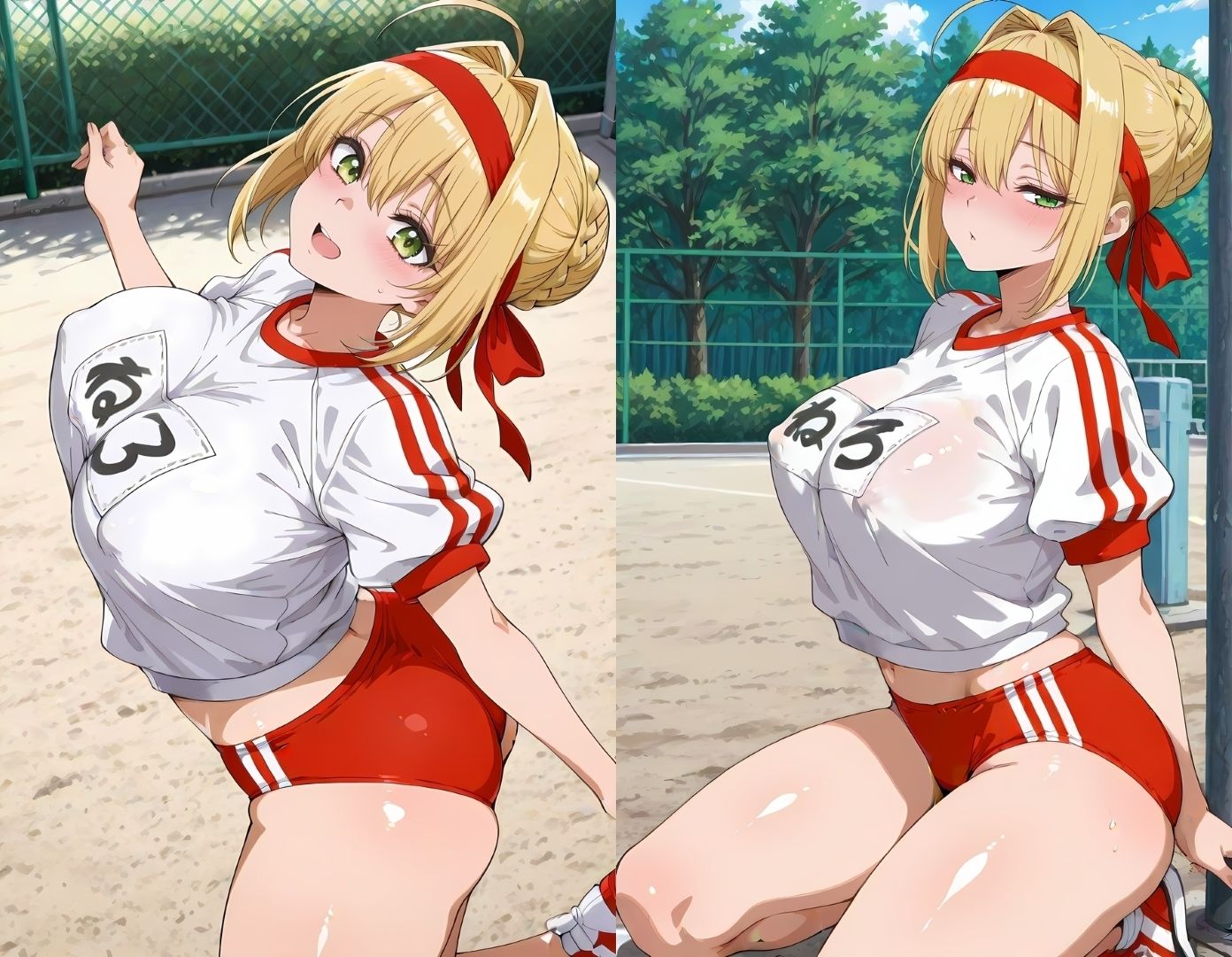 嫁◯と体操服でイチャコスエッチ サンプル画像6