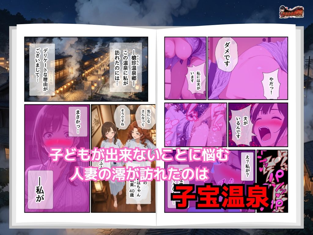 子宝の神様はヤリチンだった  〜孕ませ温泉郷〜夫一筋な人妻に中出し サンプル画像1