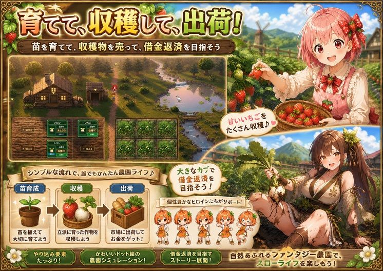 孕ませ！苗床ファーム〜破産寸前！過酷な借金返済と苗床娘たちとのムラムラ繁殖生活〜 サンプル画像4