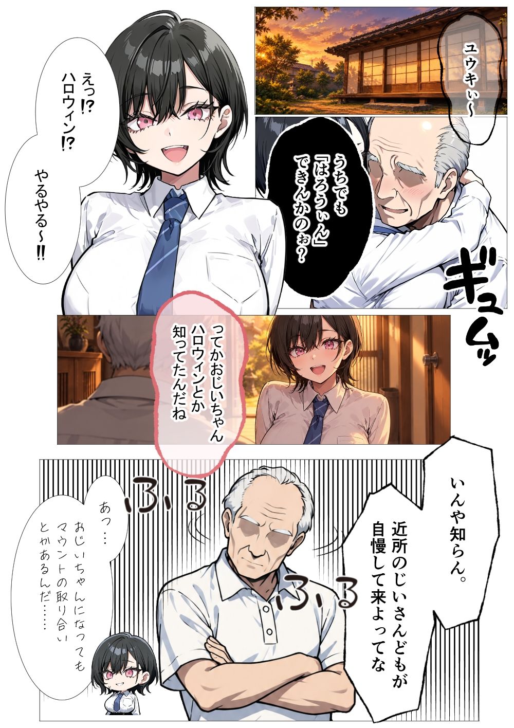 孕トモ-親友とエロジジイのハロウィンナイト- サンプル画像1