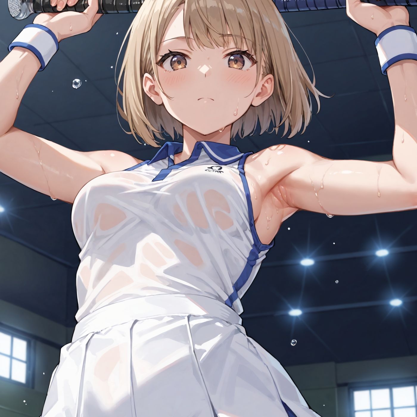 学園性活！ユニフォームに滲む汗 テニス部の本気がエロい4【汗かく美少女の厳選CG263枚収録】スマホ向け サンプル画像4