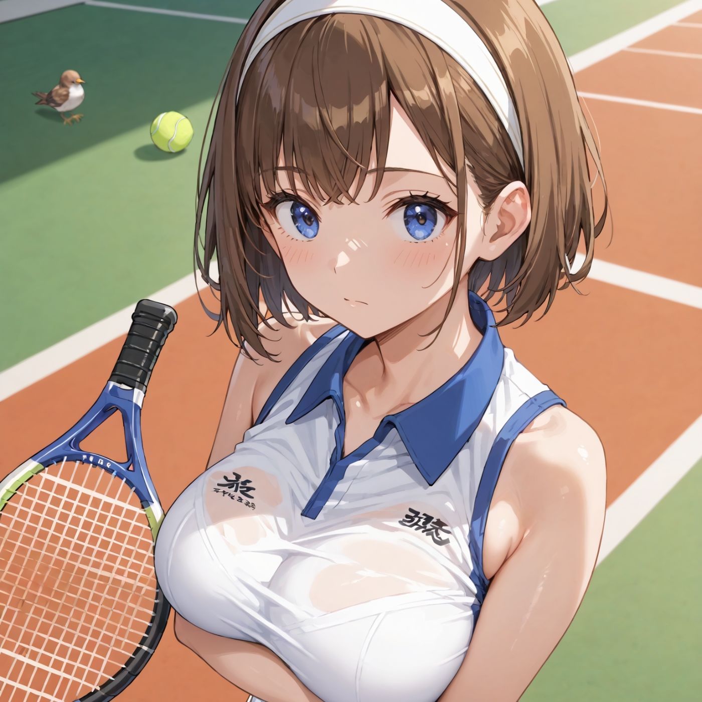 学園性活！ユニフォームに滲む汗 テニス部の本気がエロい4【汗かく美少女の厳選CG263枚収録】スマホ向け サンプル画像9