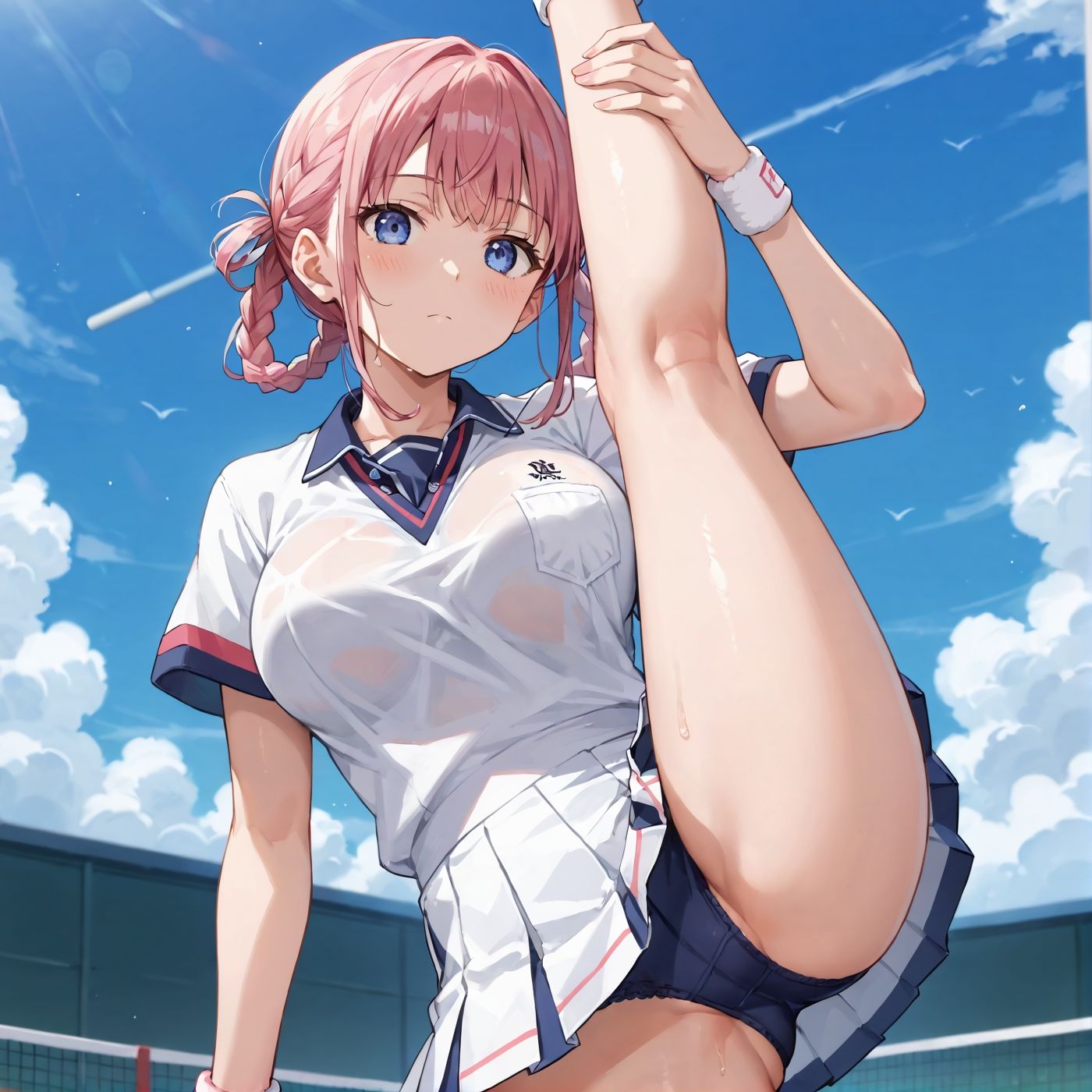 学園性活！ユニフォームに滲む汗 テニス部の本気がエロい5【汗かく美少女の厳選CG370枚収録】 サンプル画像3