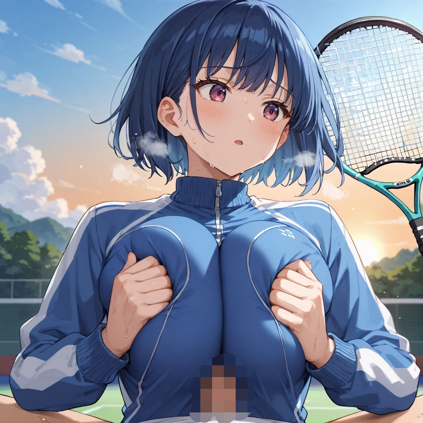 学園性活！ユニフォームに滲む汗 テニス部の本気がエロい5【汗かく美少女の厳選CG370枚収録】 サンプル画像5