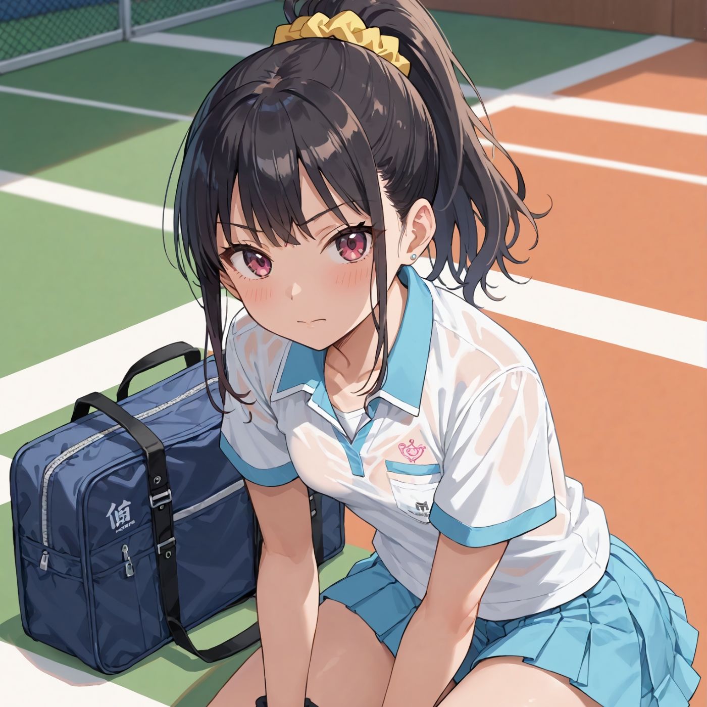 学園性活！ユニフォームに滲む汗 テニス部の本気がエロい6【汗かく美少女の厳選CG233枚収録】スマホ向け サンプル画像5