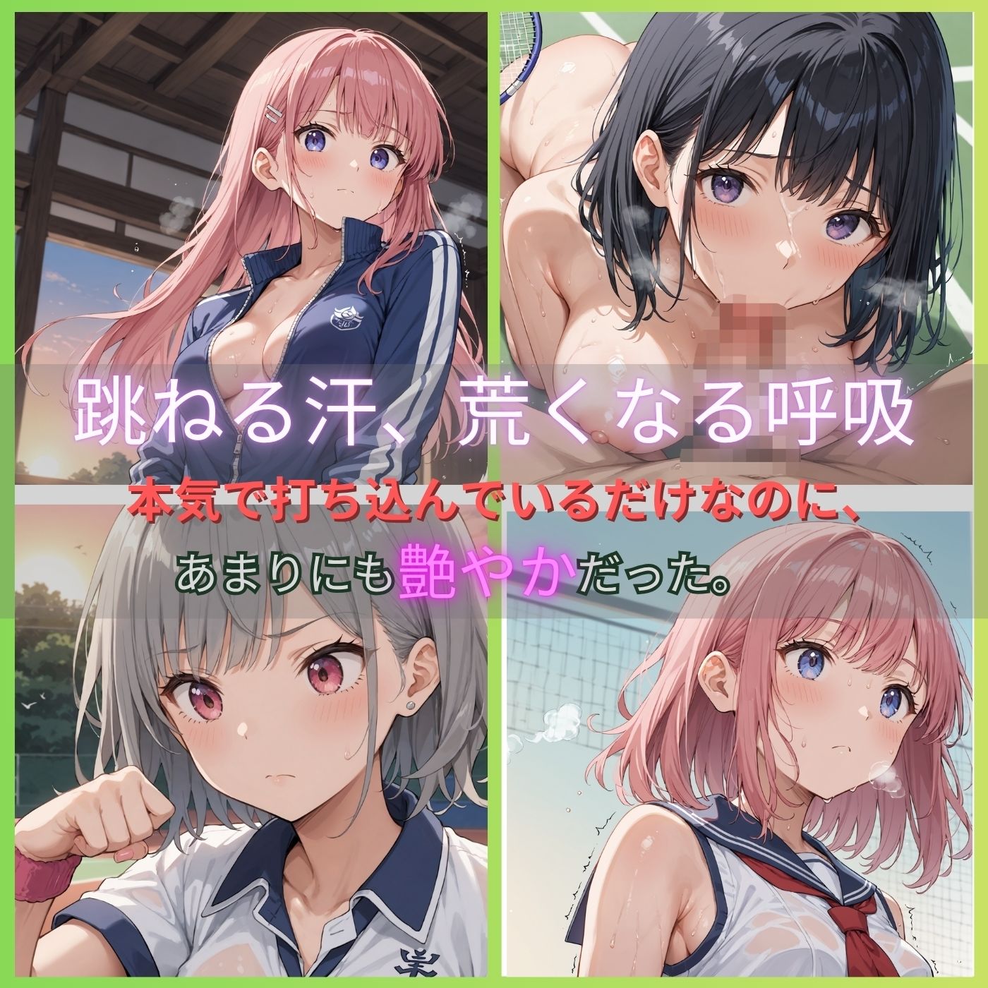 学園性活！ユニフォームに滲む汗 テニス部の本気がエロい7【汗かく美少女の厳選CG353枚収録】PC向け サンプル画像1