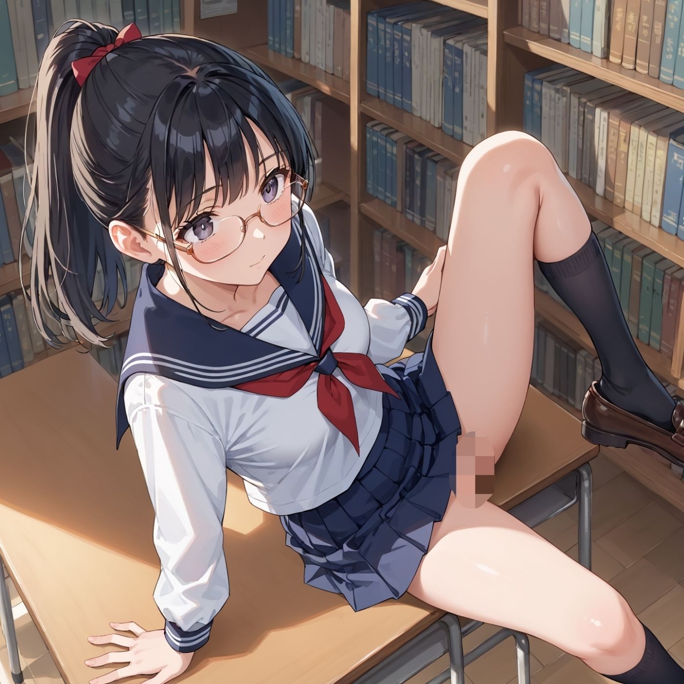 学園性活！図書委員と官能的な秘め事4【メガネ美少女の厳選CG367枚収録】 サンプル画像2