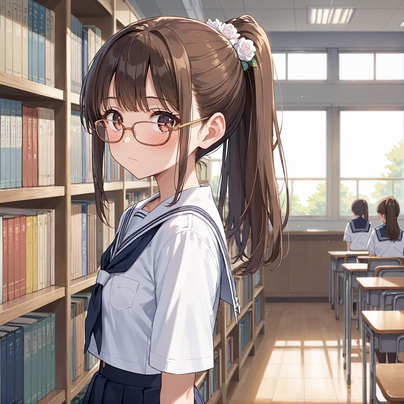 学園性活！図書委員と官能的な秘め事5【メガネ美少女の厳選CG400枚収録】 サンプル画像3