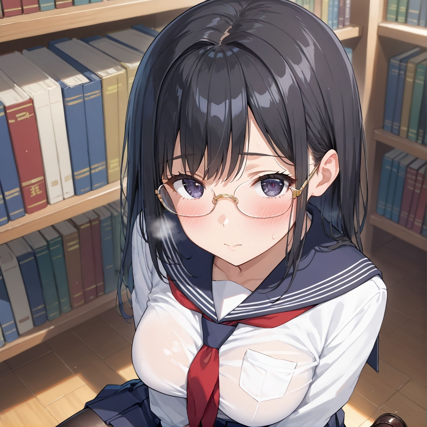 学園性活！図書委員と官能的な秘め事7【メガネ美少女の厳選CG500枚収録】 サンプル画像2
