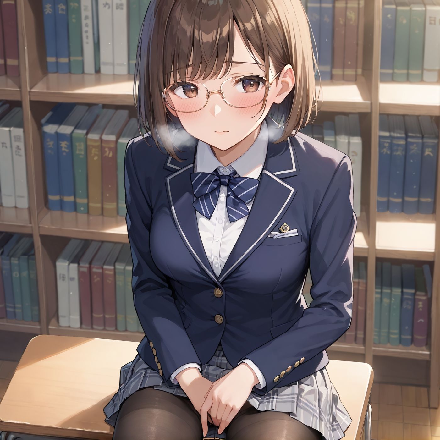 学園性活！図書委員と官能的な秘め事7【メガネ美少女の厳選CG500枚収録】 サンプル画像5