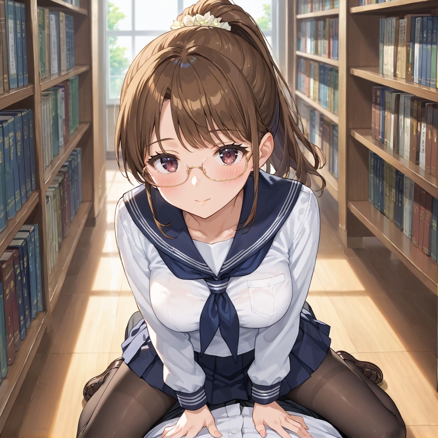 学園性活！図書委員と官能的な秘め事7【メガネ美少女の厳選CG500枚収録】 サンプル画像9