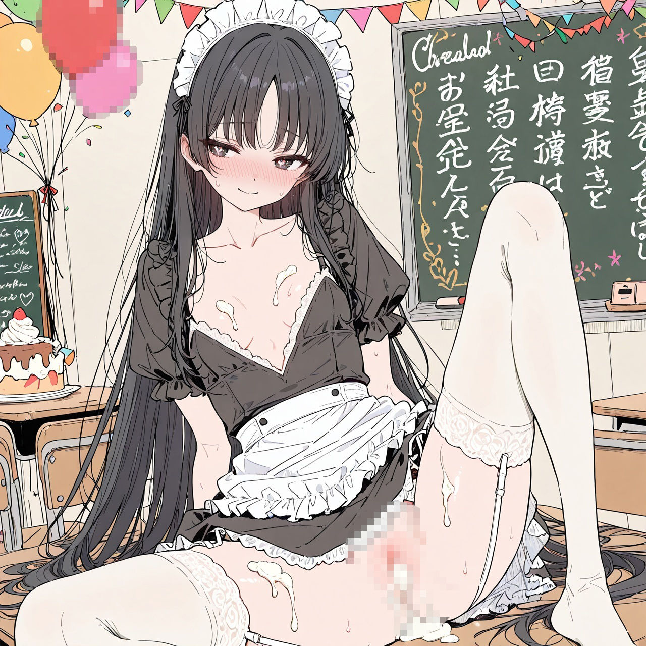 学園祭のノーパンメイド喫茶で即ハメ中出しした話.Vol.2 サンプル画像5