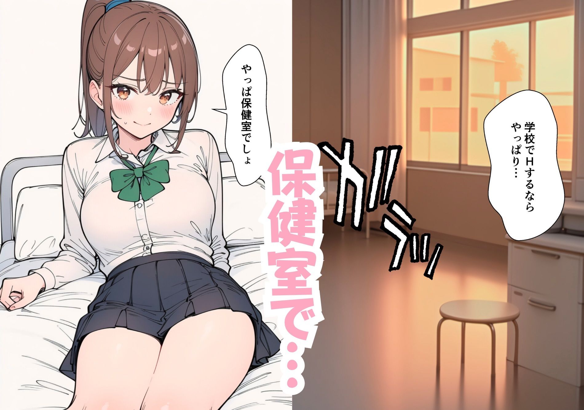 学校の中でエロい彼女と濃厚ラブラブHした話 サンプル画像6