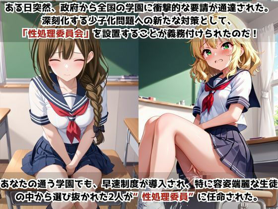 学校の性処理委員に任命されてしまった桑○千雪＆櫻○桃華の日常 サンプル画像1