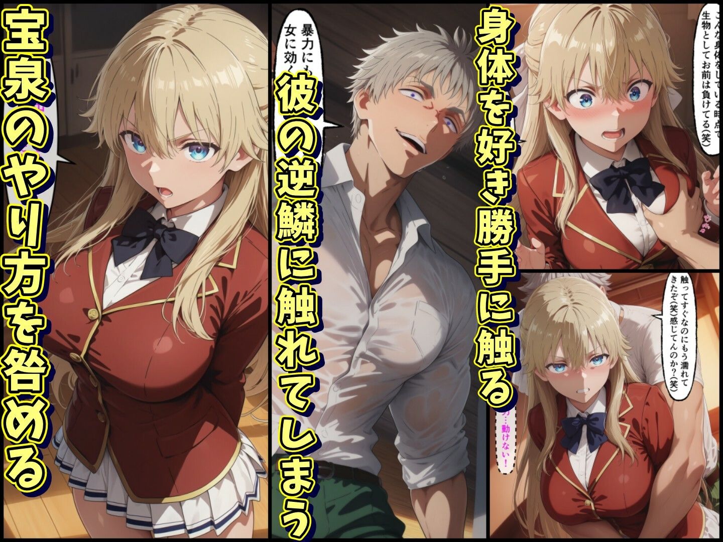 宝泉の暴力に屈するよう実ヒロイン達  宝泉に犯●れる七瀬翼篇  軽井沢恵  堀北鈴音  ようこそ実力至上主義の教室へ サンプル画像2