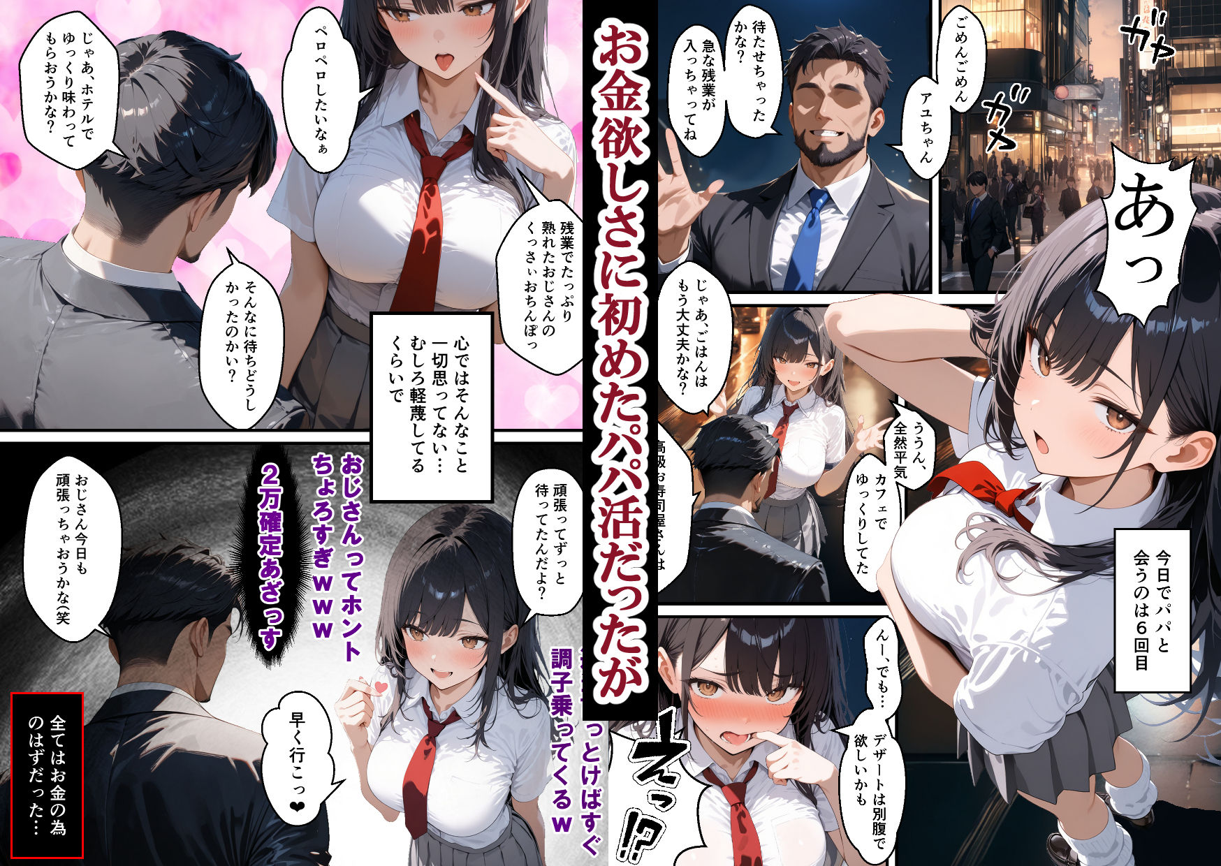 実はむっつりすけべなクールJKがパパ活でちんぽに完落ちするまでの話 サンプル画像1