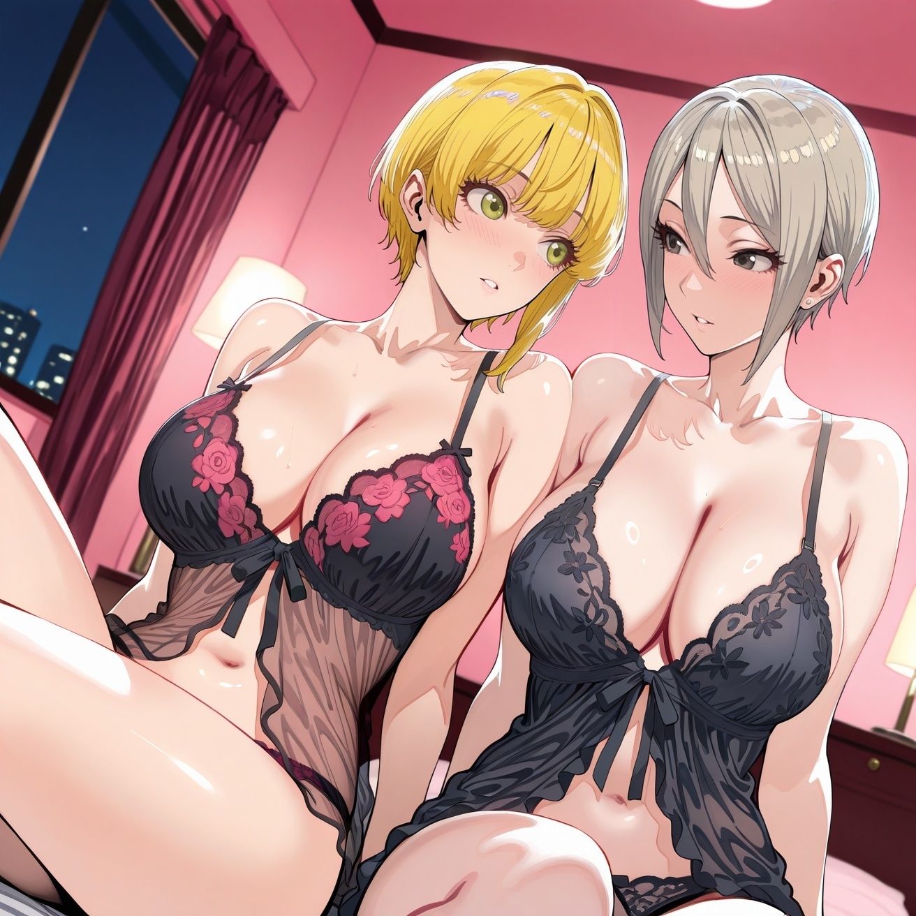 宮○フレデリカ＆塩○周子inホテル サンプル画像1