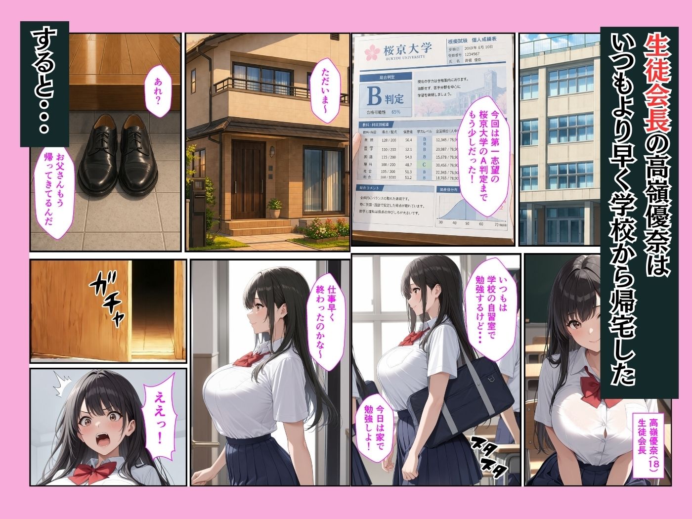 家出した生徒会長を家に連れ込んでセックスしたらメス堕ちした話 サンプル画像1