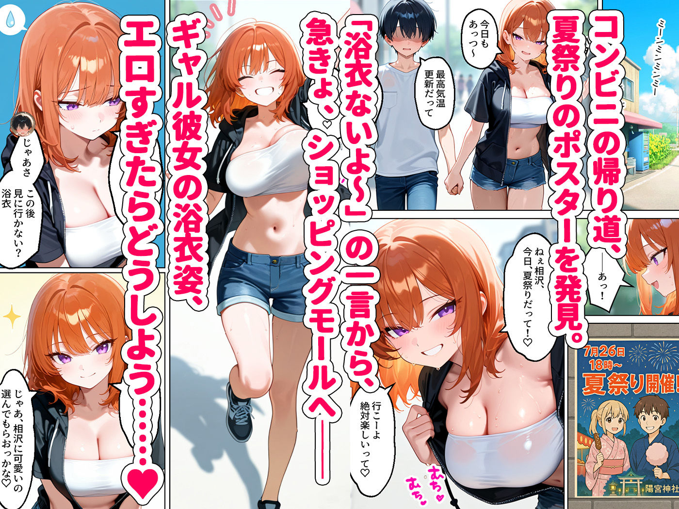 家出してきたクラスの人気ギャルが彼女になったら夏祭りで何度も中出しHさせてくれた話 サンプル画像1