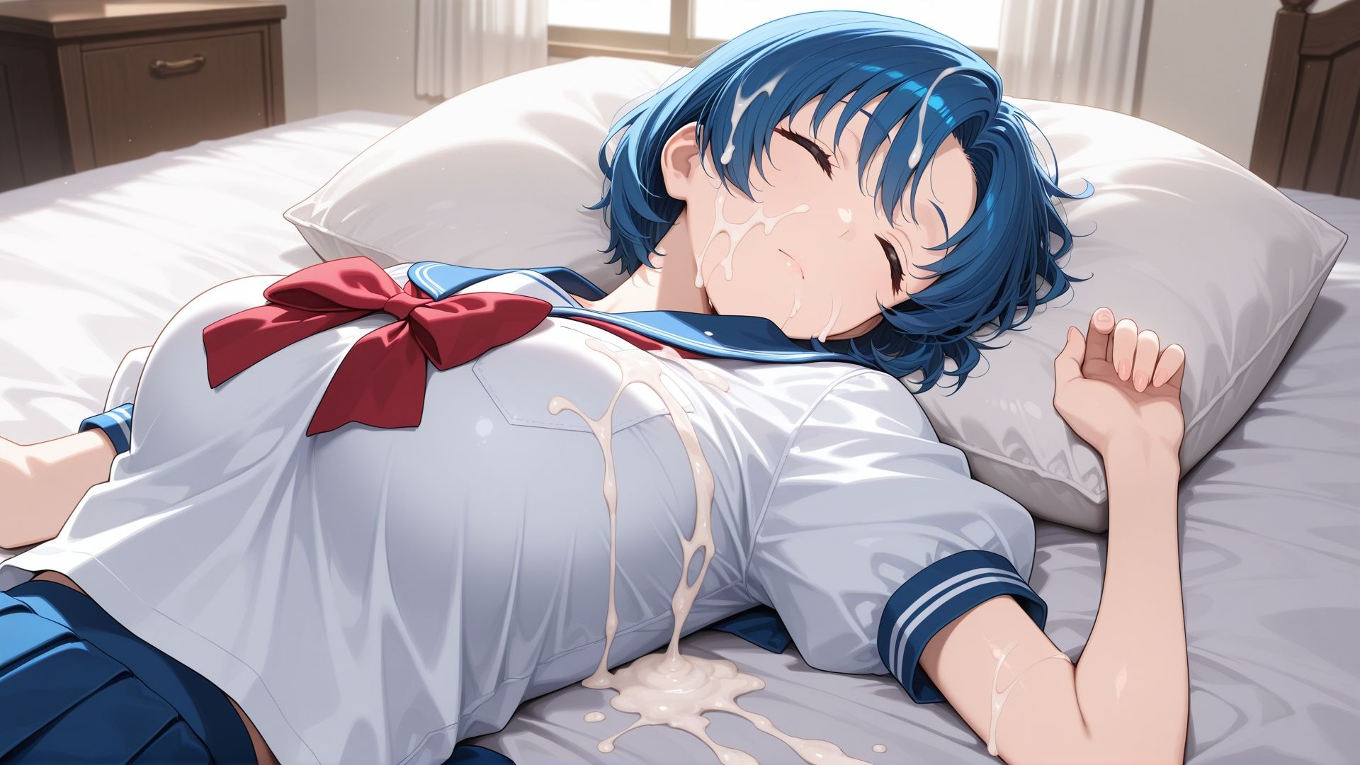 寝ている○○にぶっかけ あみ編 サンプル画像9