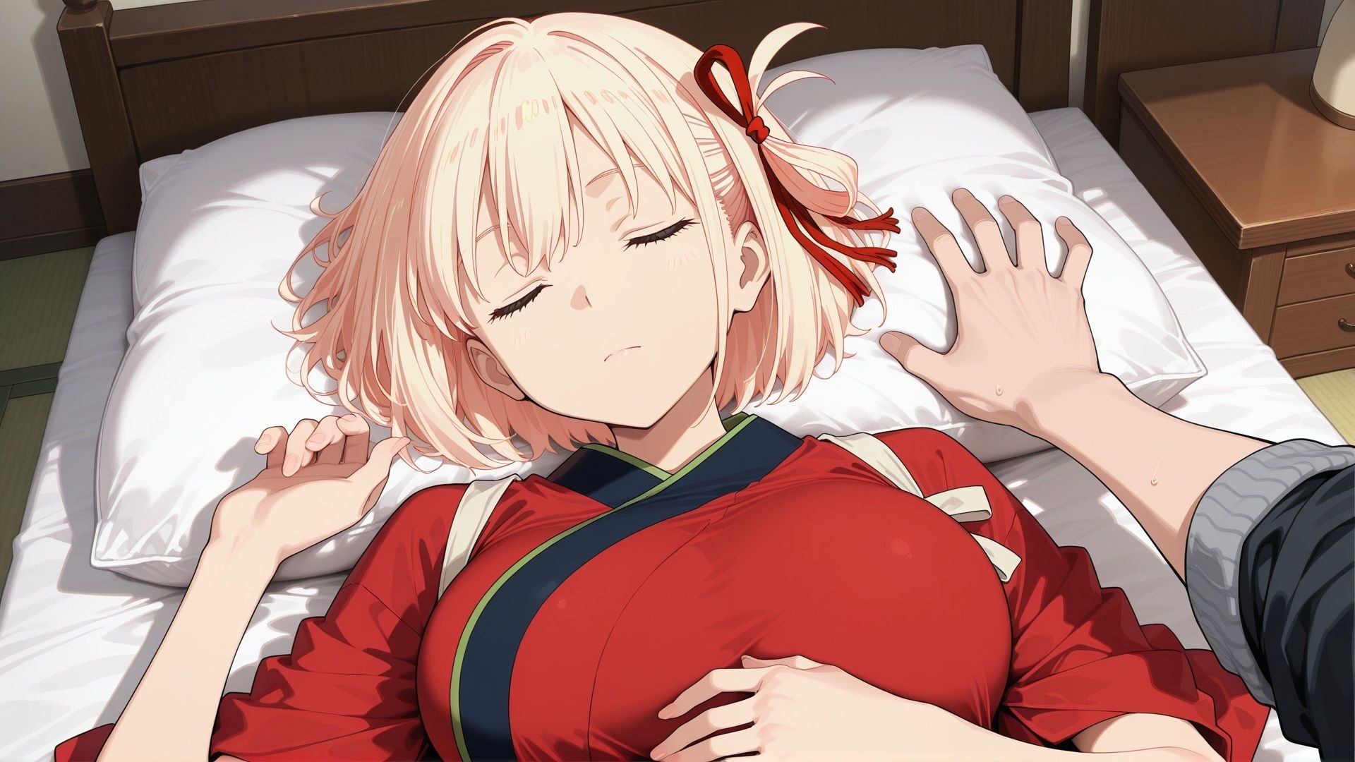 寝ている○○にぶっかけ ちさと編 サンプル画像4