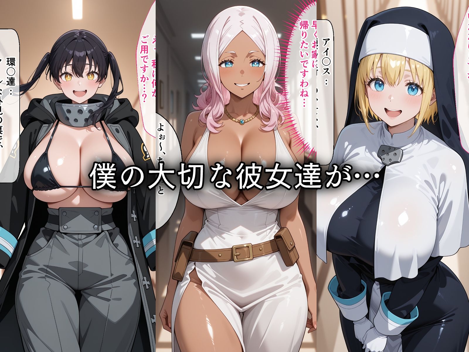 寝取られた巨乳消防隊たち〜催〇アプリで種付け完了 サンプル画像1