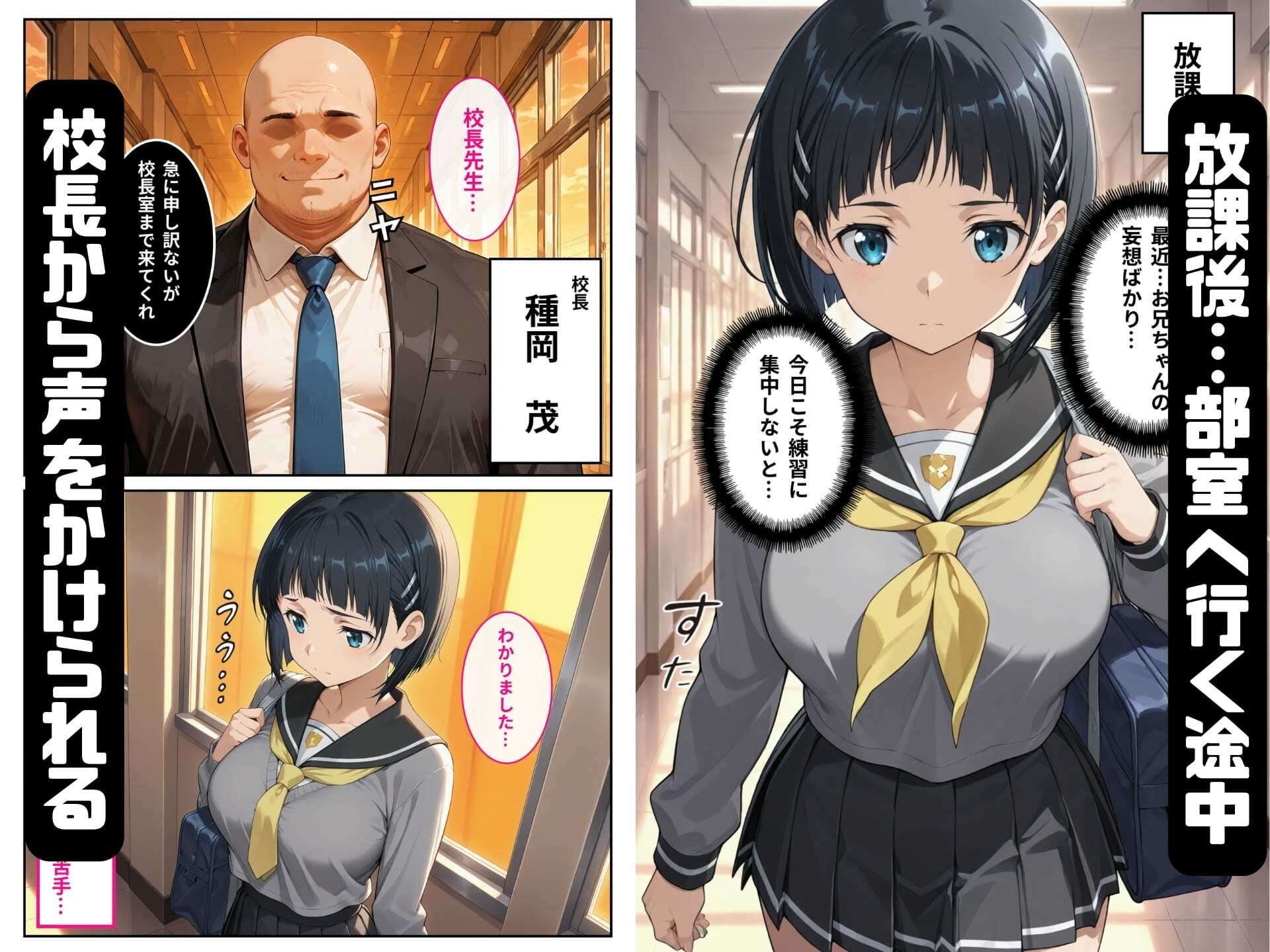 寝取られた直葉-校長のちんぽでメス堕ちする サンプル画像3