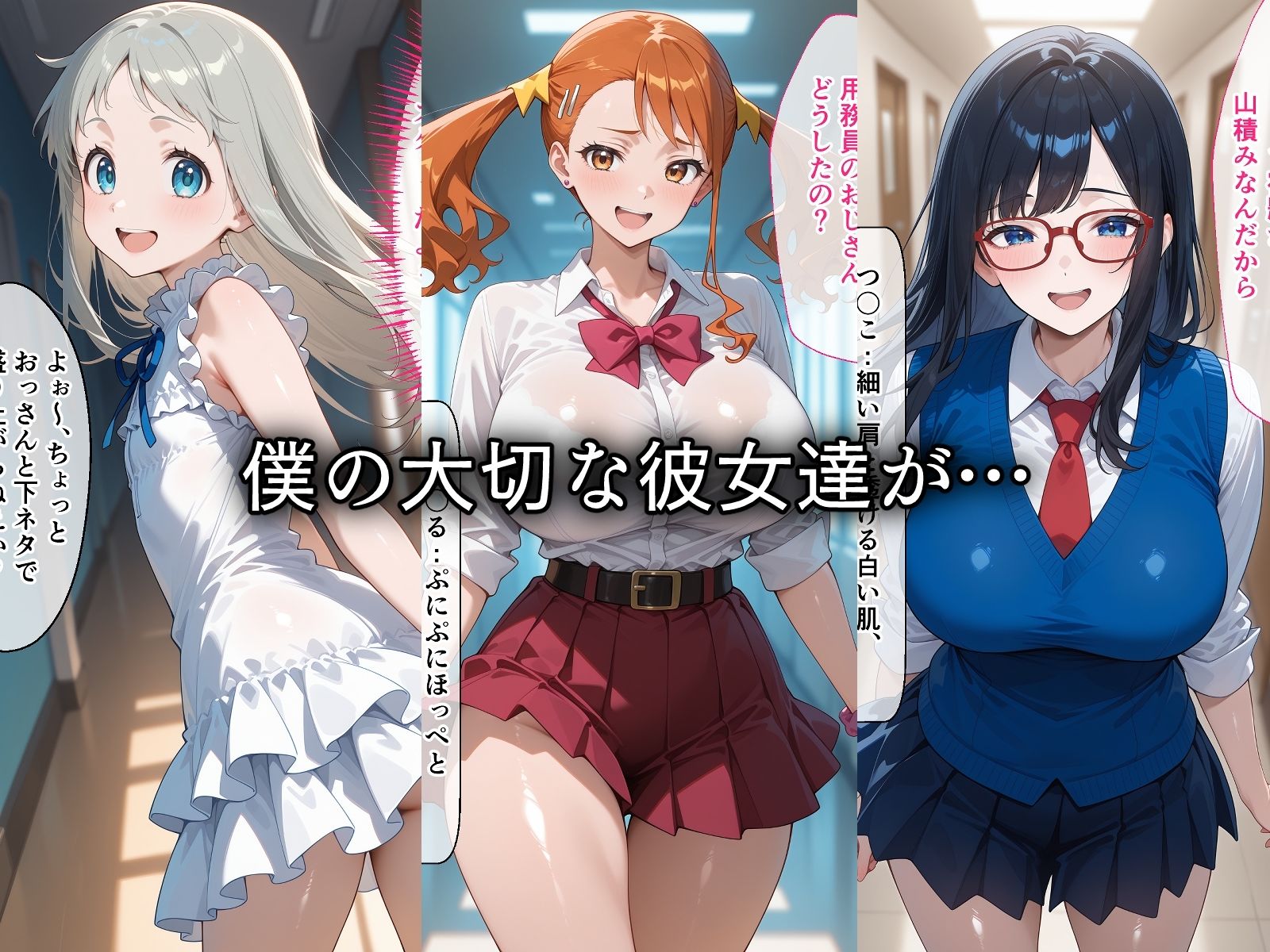 寝取られた純情幼馴染たち〜催〇アプリで種付け完了 サンプル画像1