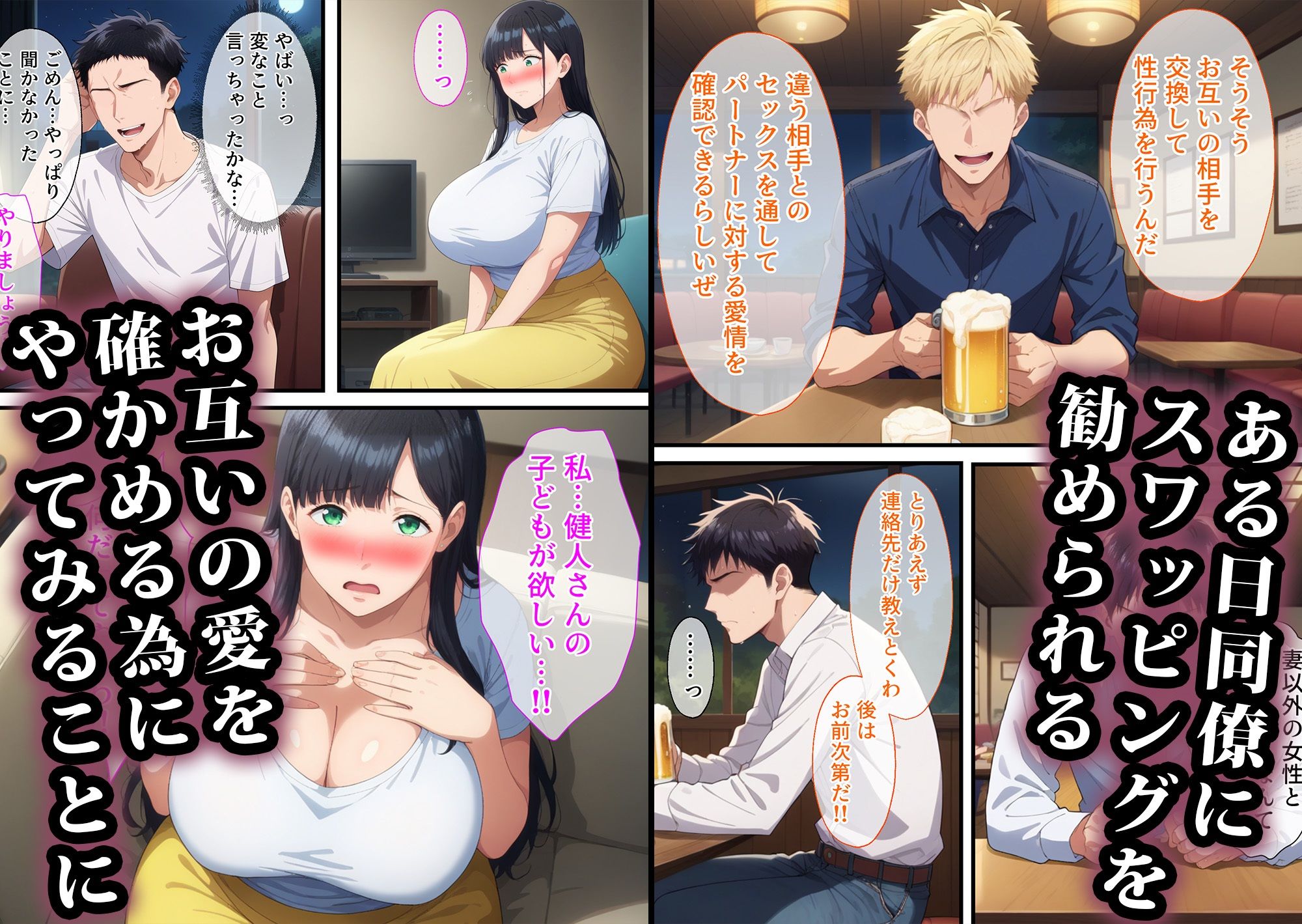 寝取られスワッピング〜総集編 サンプル画像2