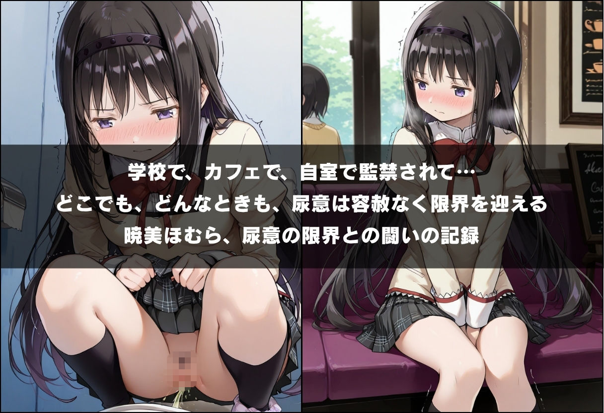 尿意の限界 ドギマギおもらし 暁美ほむら サンプル画像1
