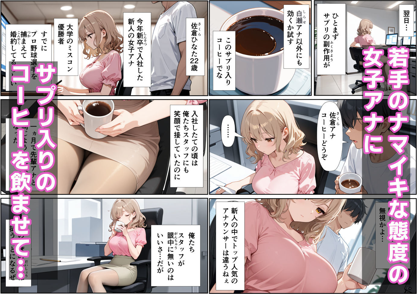 局内トップ人妻女子アナが俺の上で腰振りハーレム 〜雑用ADが3人を楽チン肉便器化〜 サンプル画像5