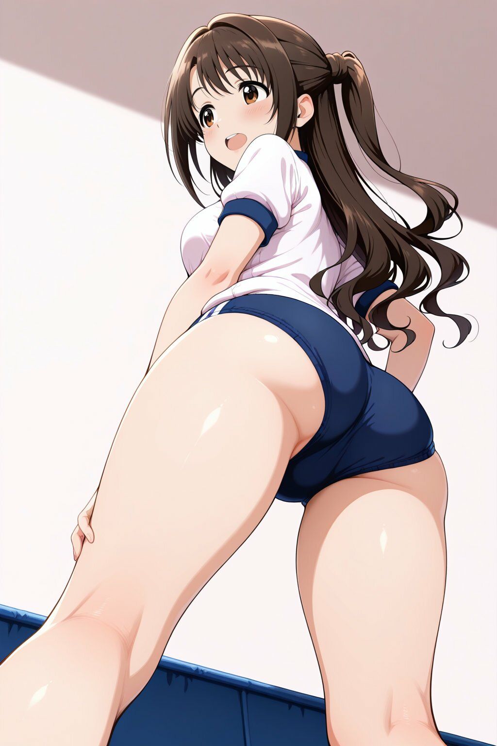 島村●月  ブルマでキモおじ強●性指導 サンプル画像1