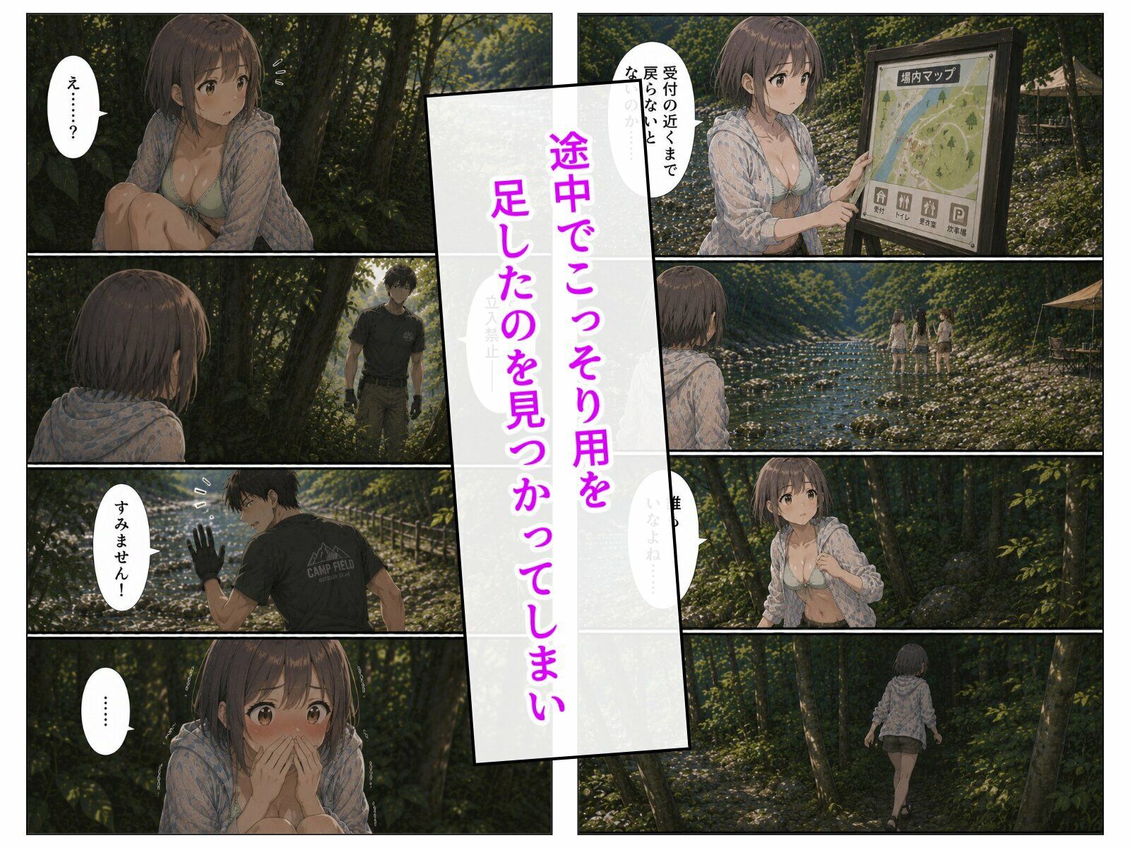 川遊びのあと、管理人さんと。 サンプル画像4