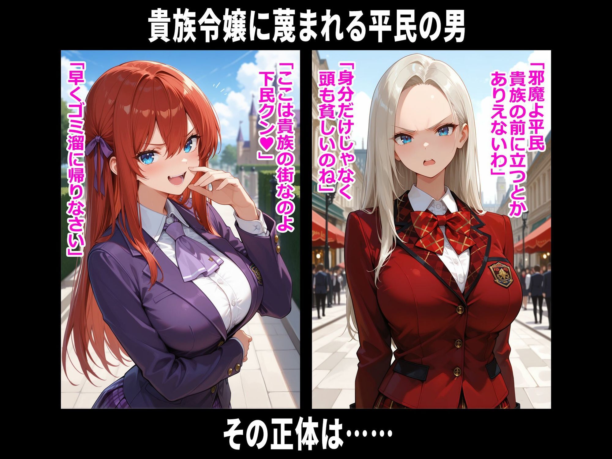 巨乳お嬢様レ〇プ事件被害者録 即出し2コマ サンプル画像1