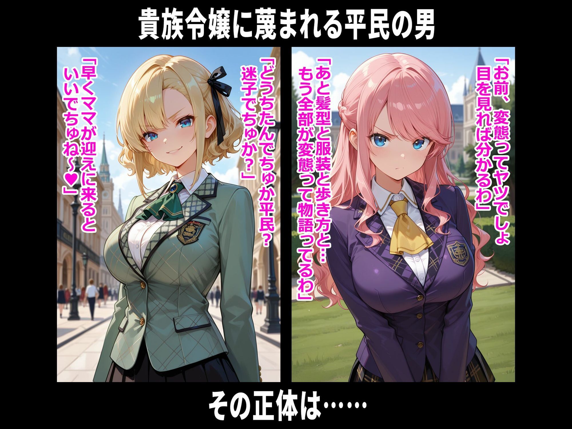 巨乳お嬢様レ〇プ事件被害者録2 即出し2コマ サンプル画像1