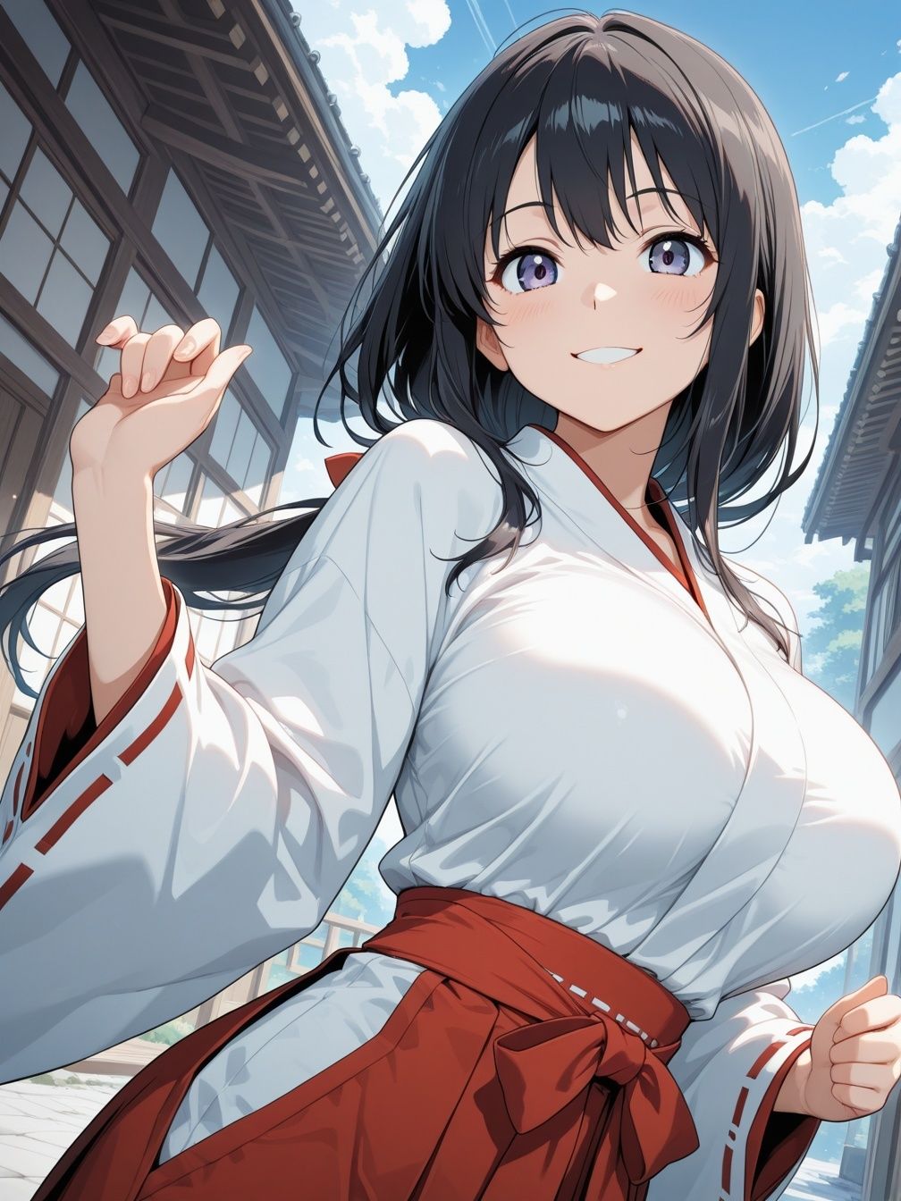 巨乳の巫女バイトJKと煩悩まみれの神主が欲望中出しSEX サンプル画像7