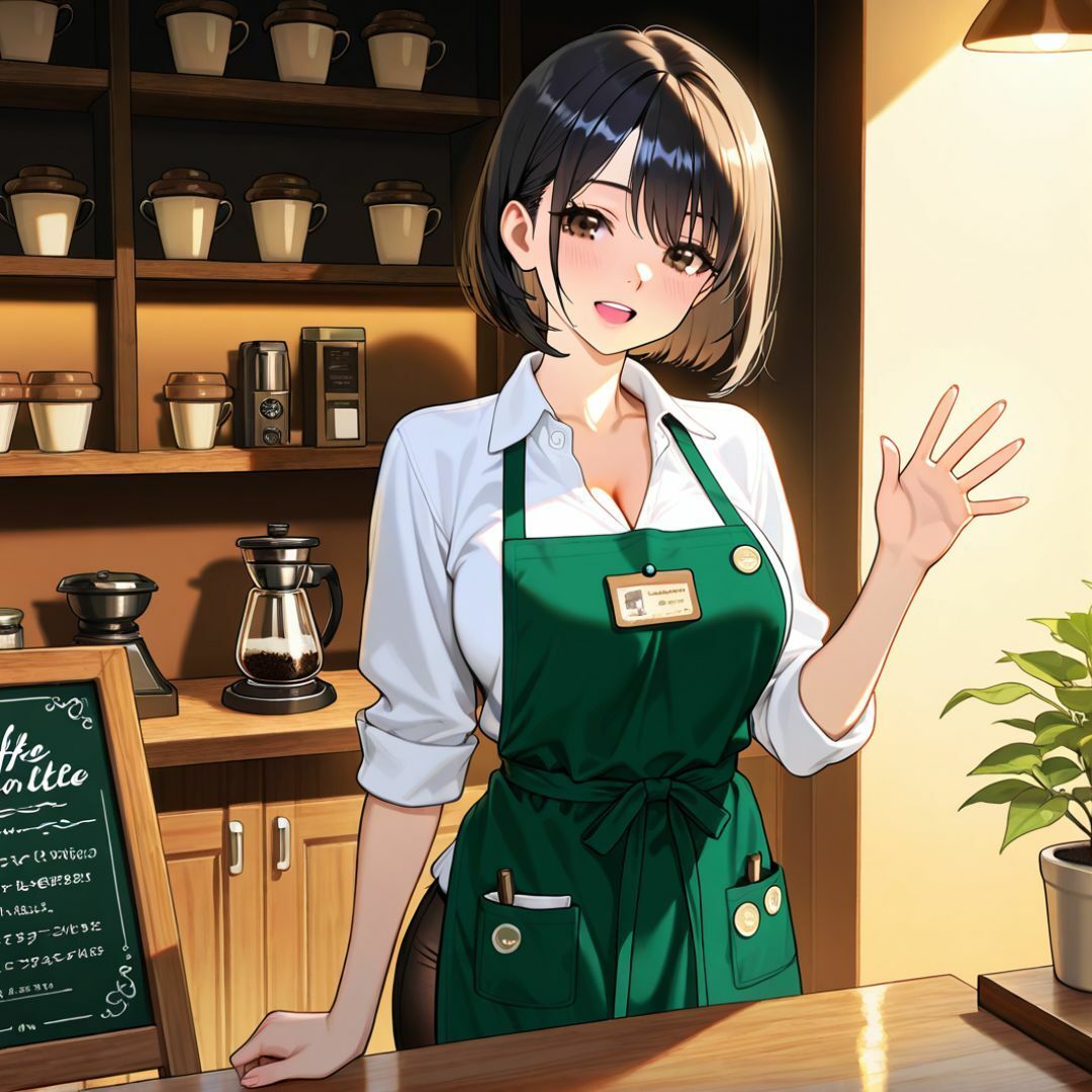 巨乳カフェバイト 彼女がマッスル 店長にNTR 中出し懇願墜ち サンプル画像1