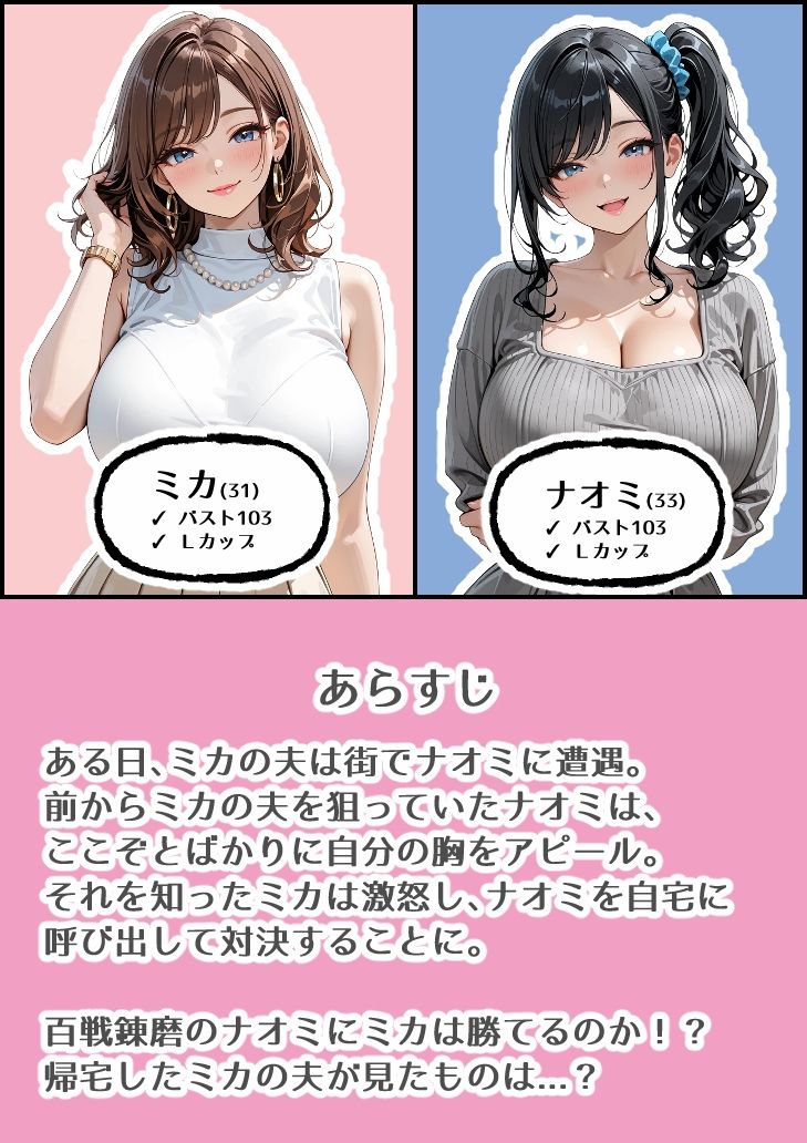 巨乳セレブママとその夫が巨乳ビッチママとイカせ合い勝負した話 サンプル画像3