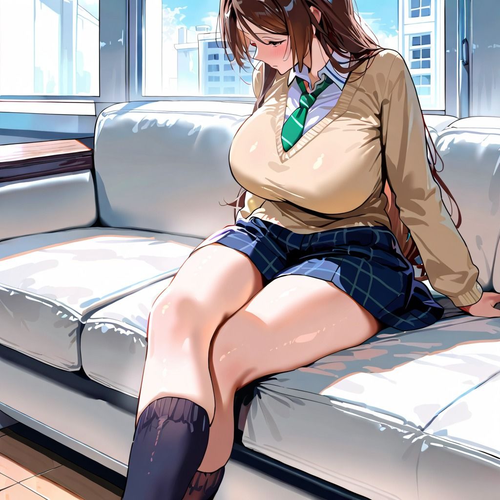 巨乳人妻は女子〇コスプレでコスプレで種付けされる サンプル画像2