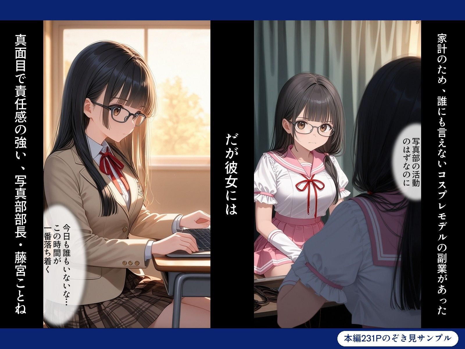 巨乳写真部部長の弱みを握ったら、写真部の準備室でこっそり完堕ちしてくれた話 サンプル画像3