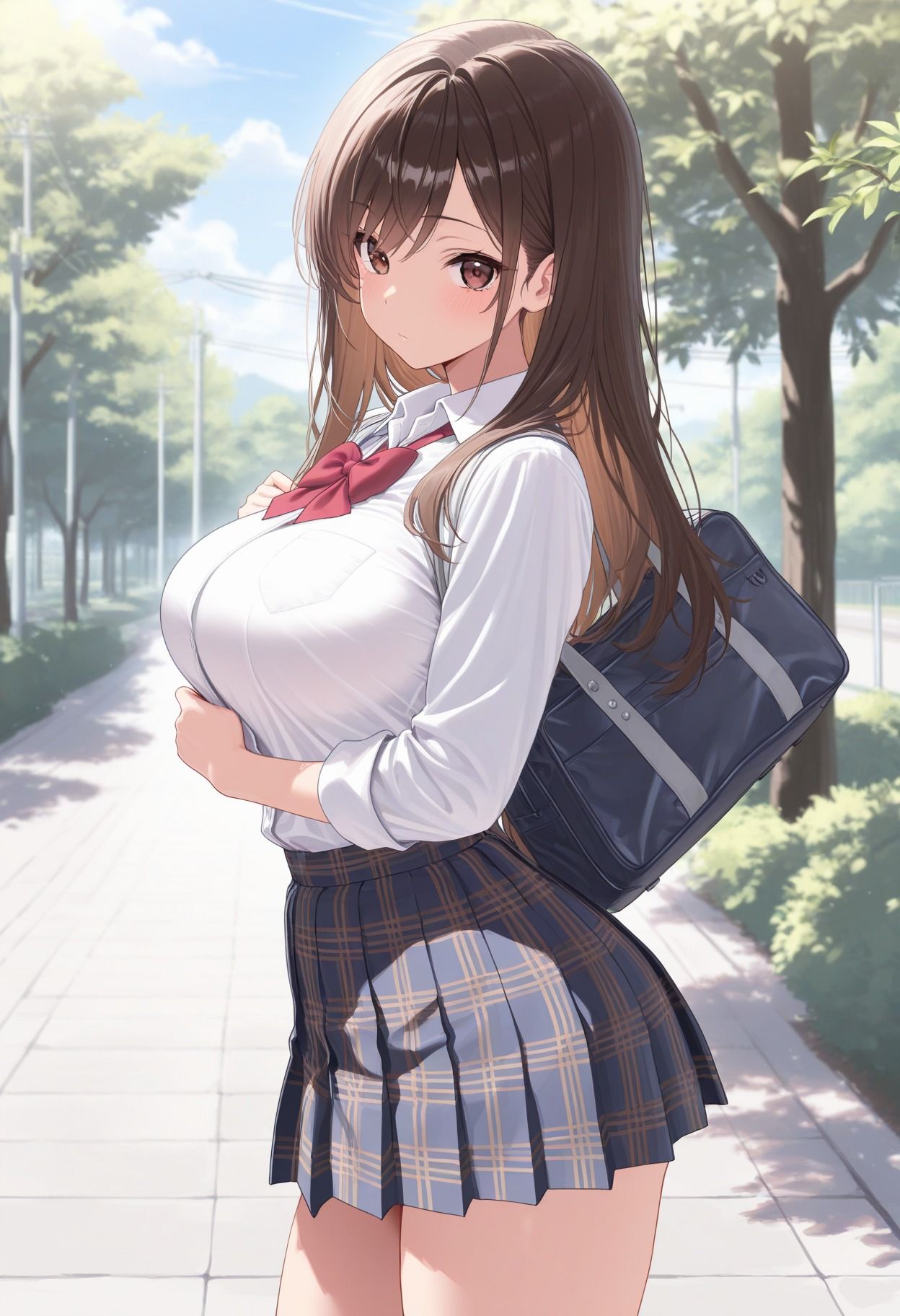 巨乳女子校生  子宮直撃連続中出し サンプル画像1