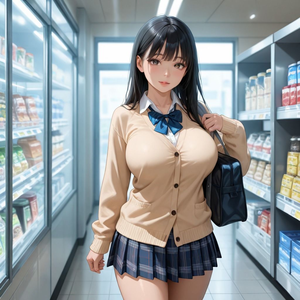 巨乳女子校生写真集 サンプル画像1