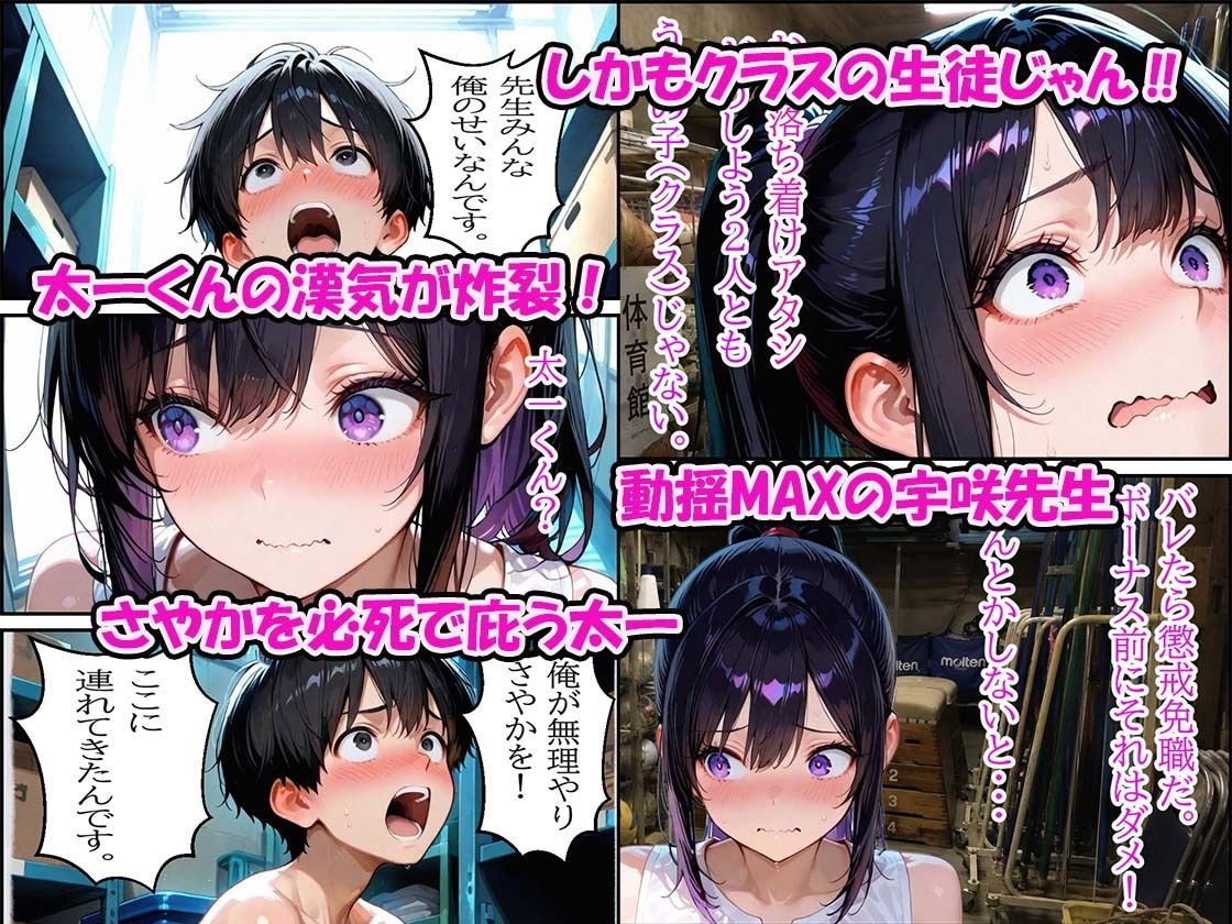 巨乳女教師の性徒指導女子校生の教え子に3Pを提案 サンプル画像3