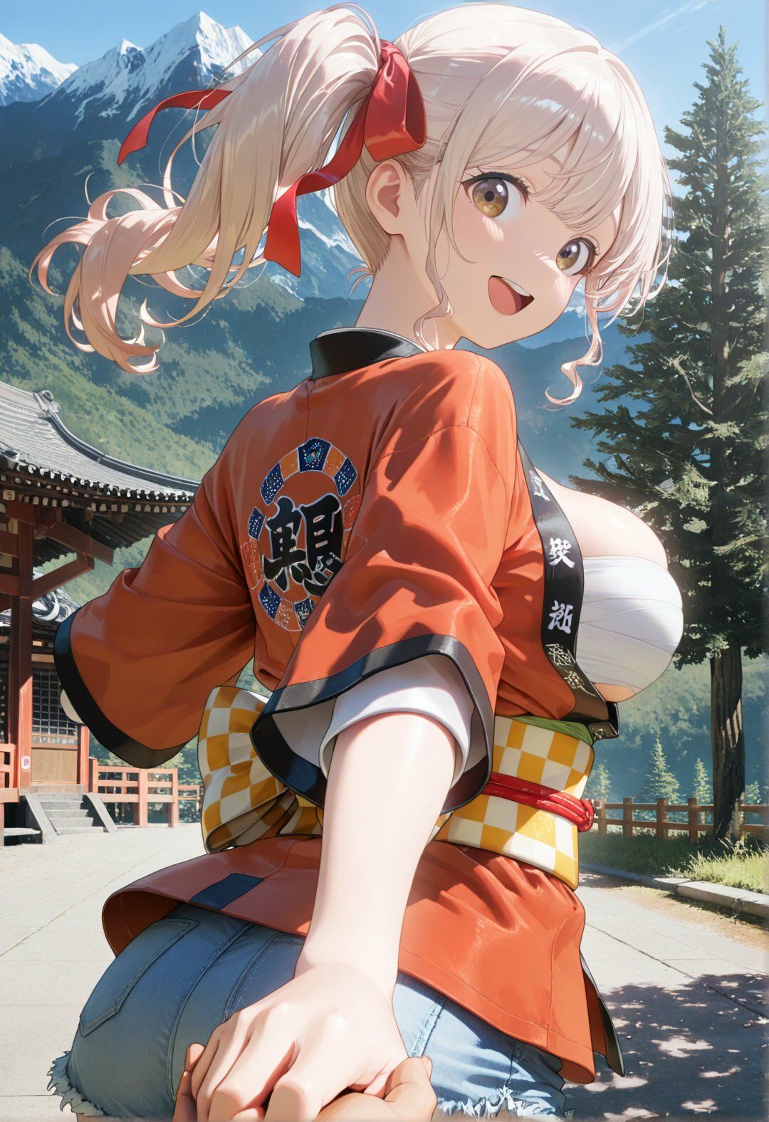 巨乳幼馴染と再び交わる夏の記憶  濡れたワンピースとずれたサラシの淫らな再会 サンプル画像3