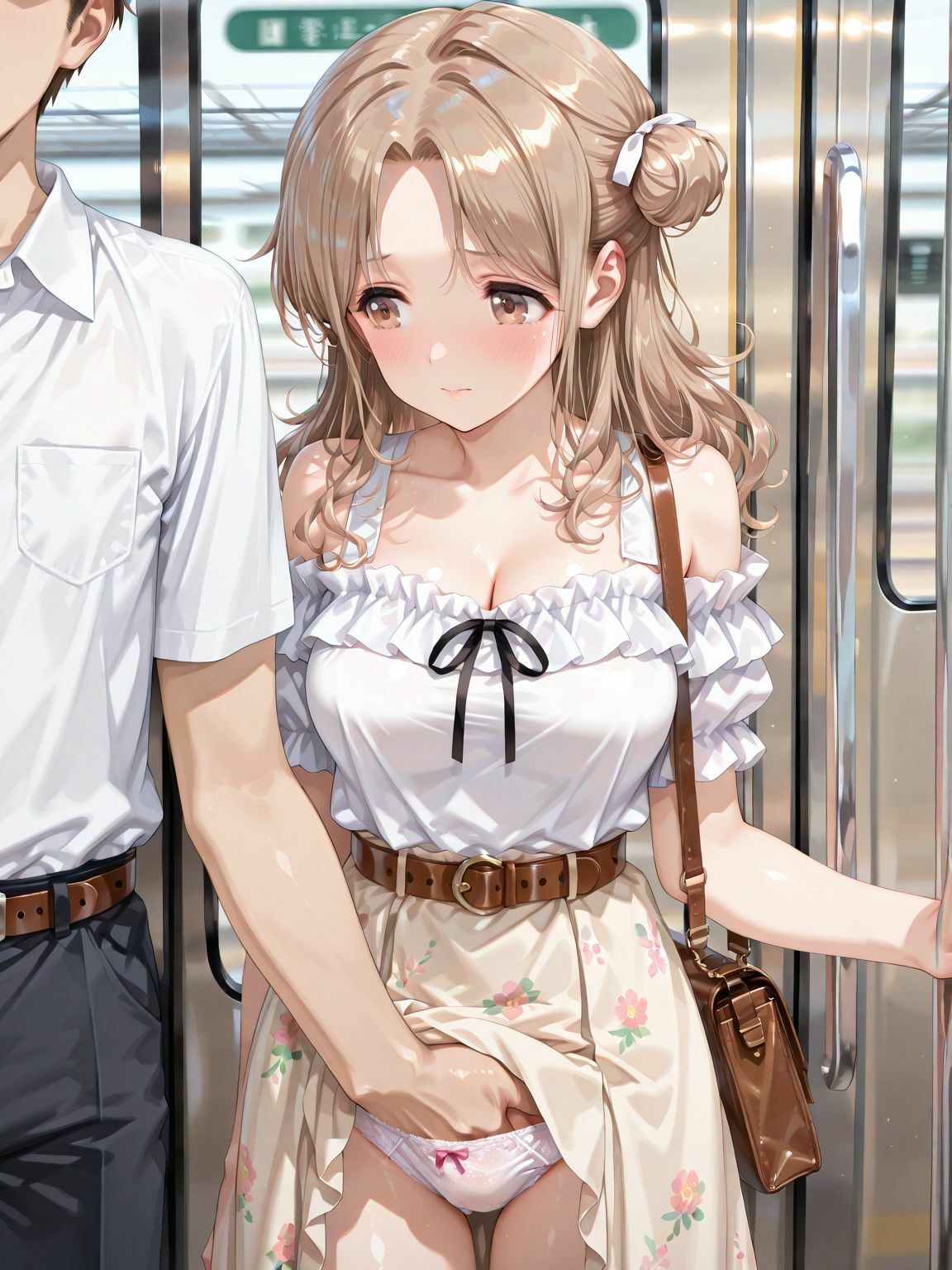 市川〇菜の痴●電車 サンプル画像4