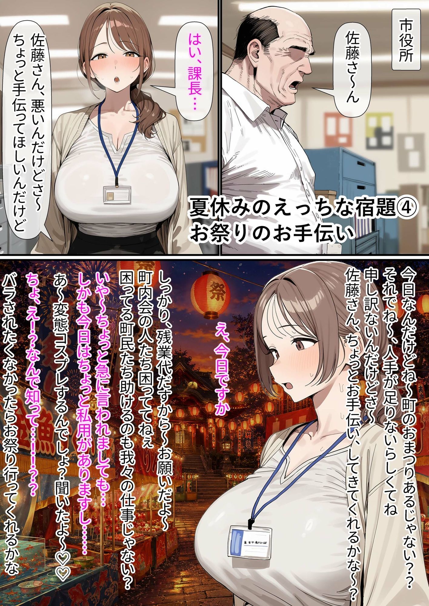 常識改変済み  全員巨乳の総勢14キャラとのえっちな夏休みの宿題 サンプル画像7